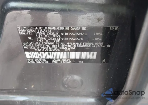 2016 Toyota Rav4 Xle z USA, uszkodzony, nr VIN 2T3WFREV9GW237500